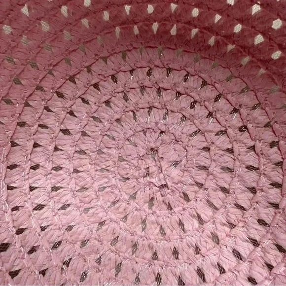 Pink Straw Hat Girls Flower Size 5T - Picture 13 of 16